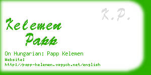 kelemen papp business card